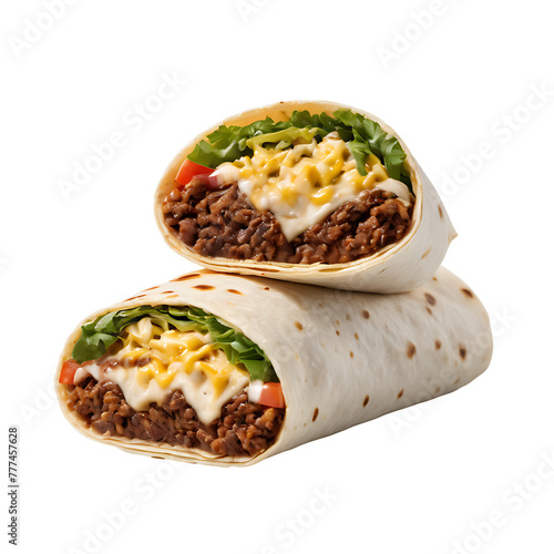 Burrito image isolated on a transparent background PNG photo, Burrito PNG image on a transparent background