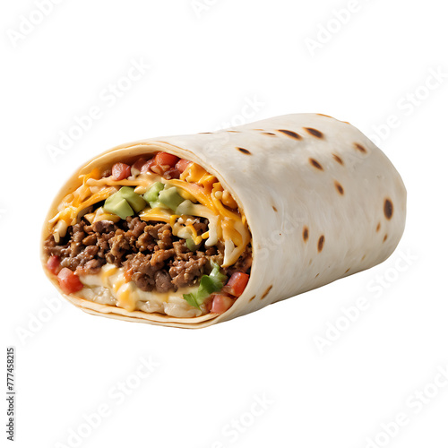 Burrito image isolated on a transparent background PNG photo, Burrito PNG image on a transparent background