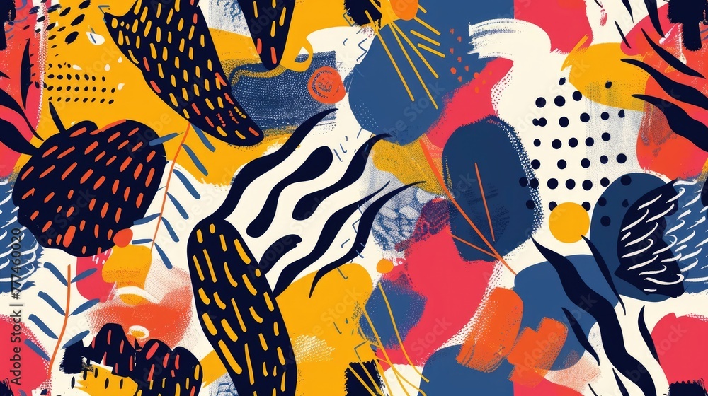 Simple Color Abstract Pattern Design Simple Color Abstract Pattern Design