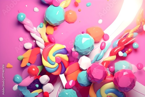 Minimalistic 3D Animation: A Candy-Style Treat for the Eyes