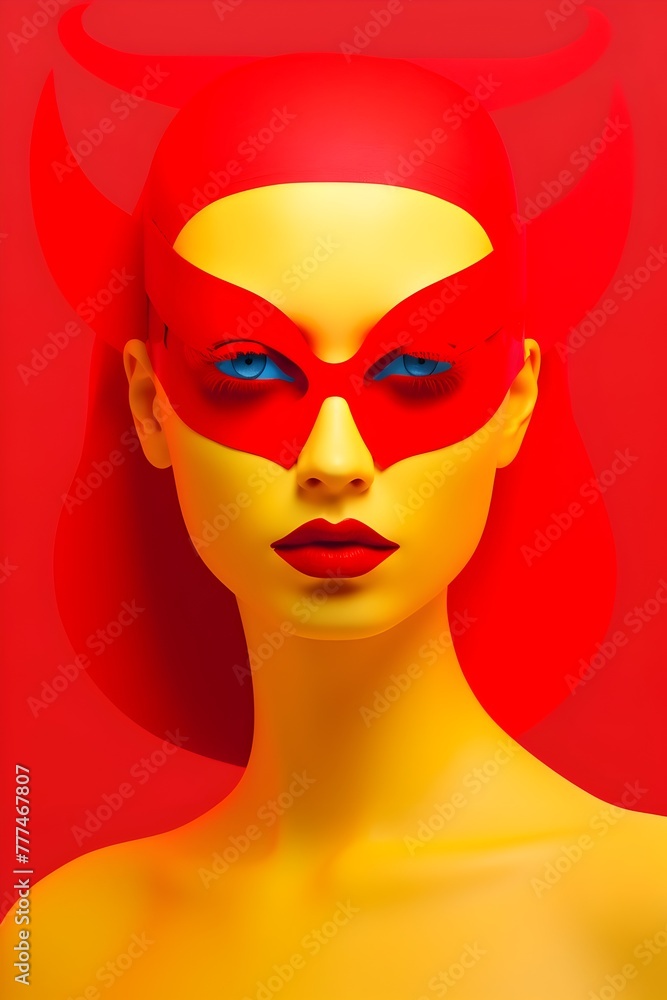 Vibrant 3D Lilith: A Bold Pop Art Reimagination of Mythological Allure