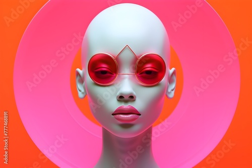 Futuristic Afrofuturism 3D Pop Art Design Merging Cultural Tradition and Modern Vision