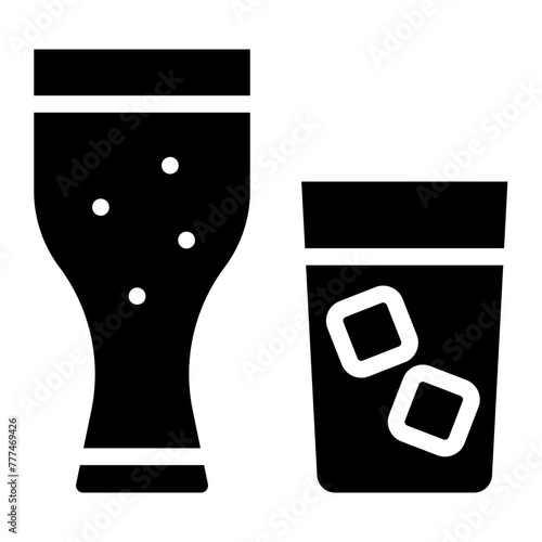 Wine bootle and a glass icon