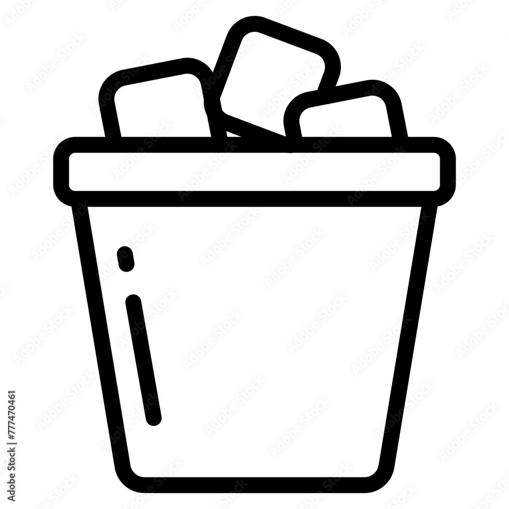 ice in bucket icon ice in bucket icon