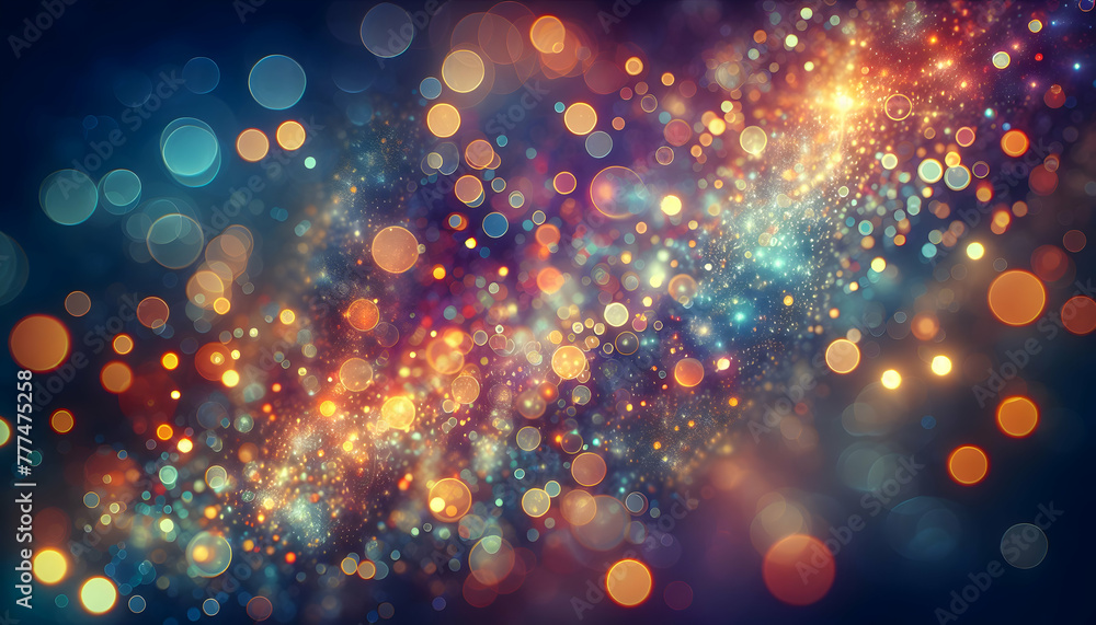 for advertisement and banner as Bokeh Brilliance A vibrant bokeh effect that brings life to the backdrop with sparkling circles of light. in abstract digital wallpapers theme ,Full depth of field, hig