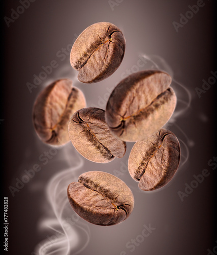 Coffee bean isolated on white background photo