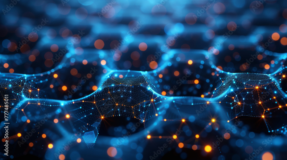 Abstract background hexagon network technology. Abstract background hexagon network technology.