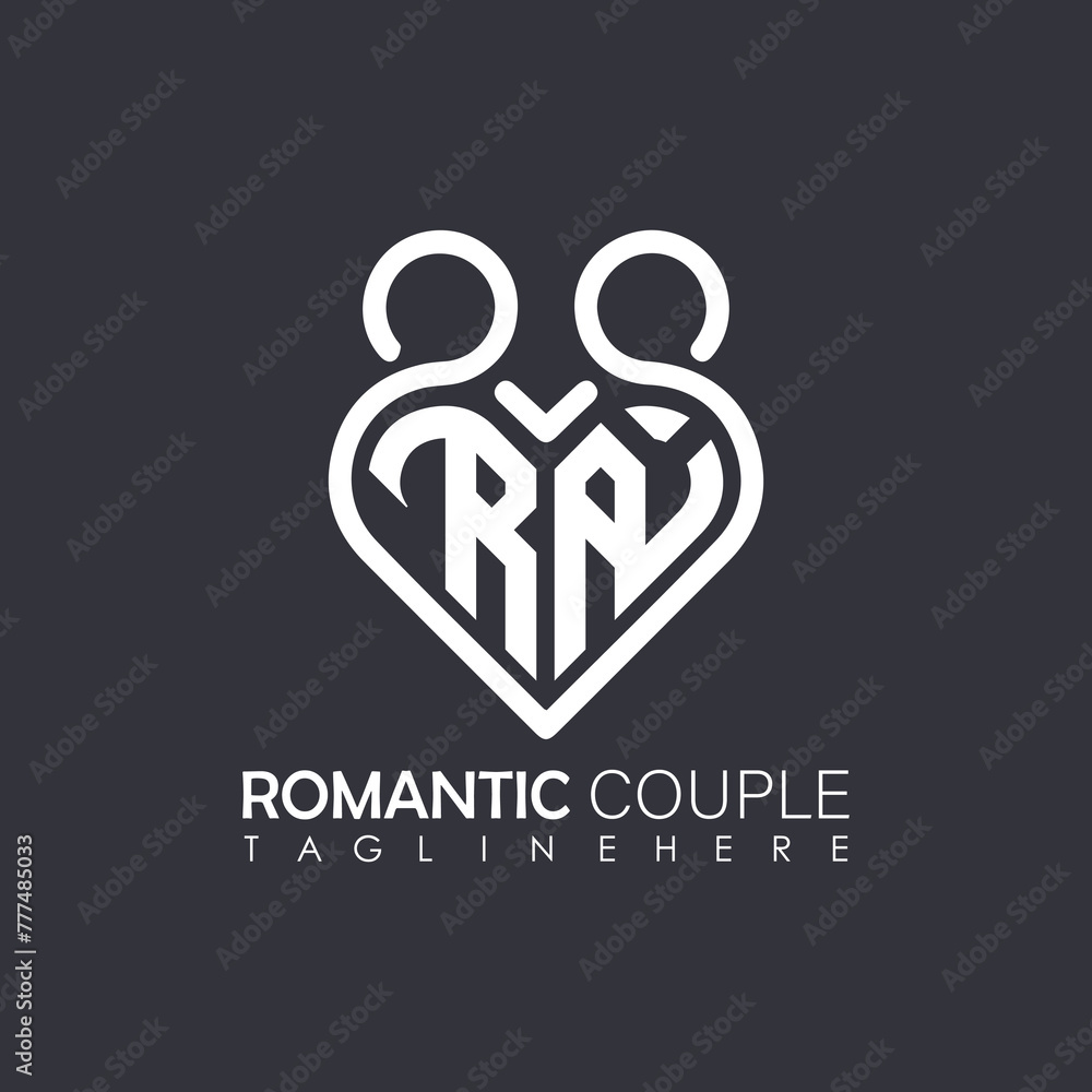 Couple love Heart symbol ALL letter logo icon design template. May be used in medical, dating, Valentines Day and wedding design. Couple love Heart symbol ALL letter logo icon design template. May be used in medical, dating, Valentines Day and wedding design.