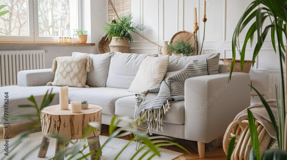 cozy living room, modern interior cozy living room, modern interior