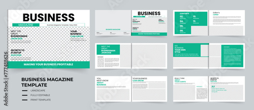 Magazine template layout design or corporate business magazine design 