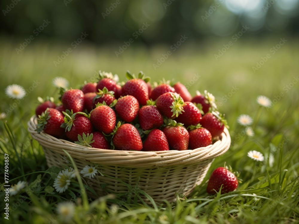 Summertime bounty: harvesting fresh strawberries. Summertime bounty: harvesting fresh strawberries.