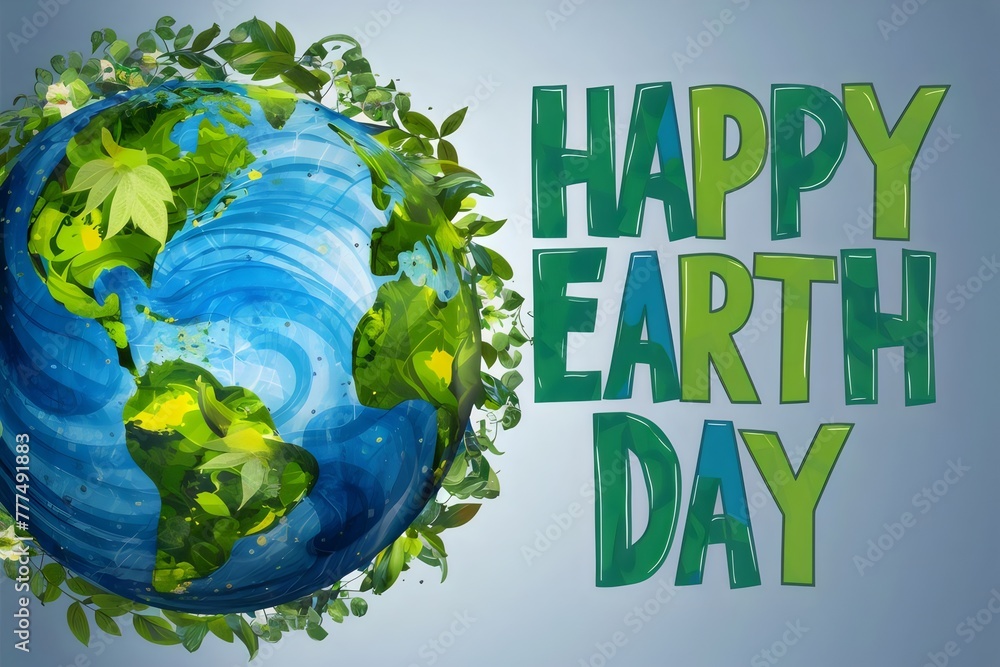 Happy Earth Day, earth day banner, illustration of earth day 2024, 22