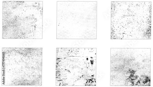 Collection of 6 grunge texture. Distressed paint grunge texture pack