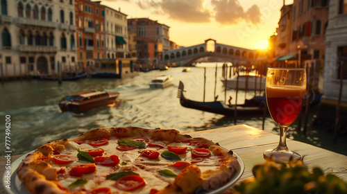 Sunset Soiree: Pizza Party with Italy's Iconic Landmarks in View