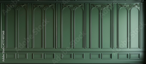 modern luxury green wall moulding panels