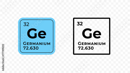 Germanium, chemical element of the periodic table vector design