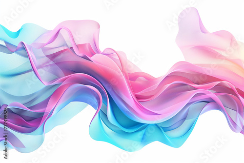colorful waves over a white background