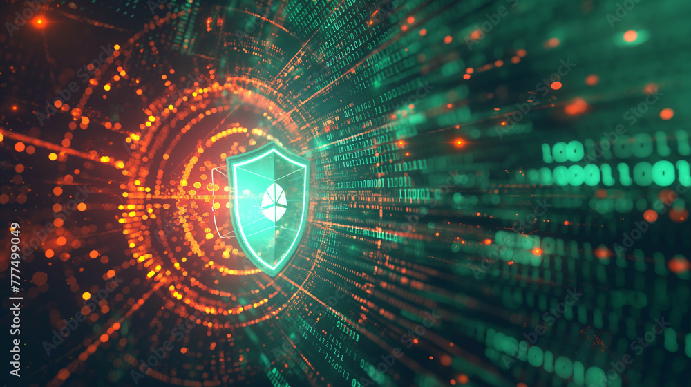 Fototapeta premium Abstract Cybersecurity Concept