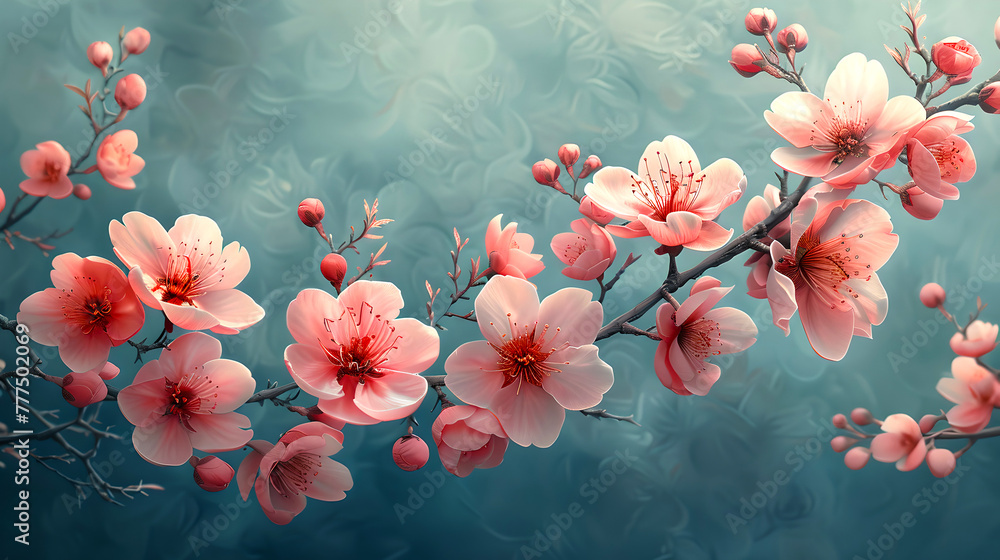 Elegant Cherry Blossoms in Full Bloom Against a Serene Sky. Perfect for Spring-Themed Designs and Backgrounds. Ethereal and Delicate Floral Image. AI Elegant Cherry Blossoms in Full Bloom Against a Serene Sky. Perfect for Spring-Themed Designs and Backgrounds. Ethereal and Delicate Floral Image. AI