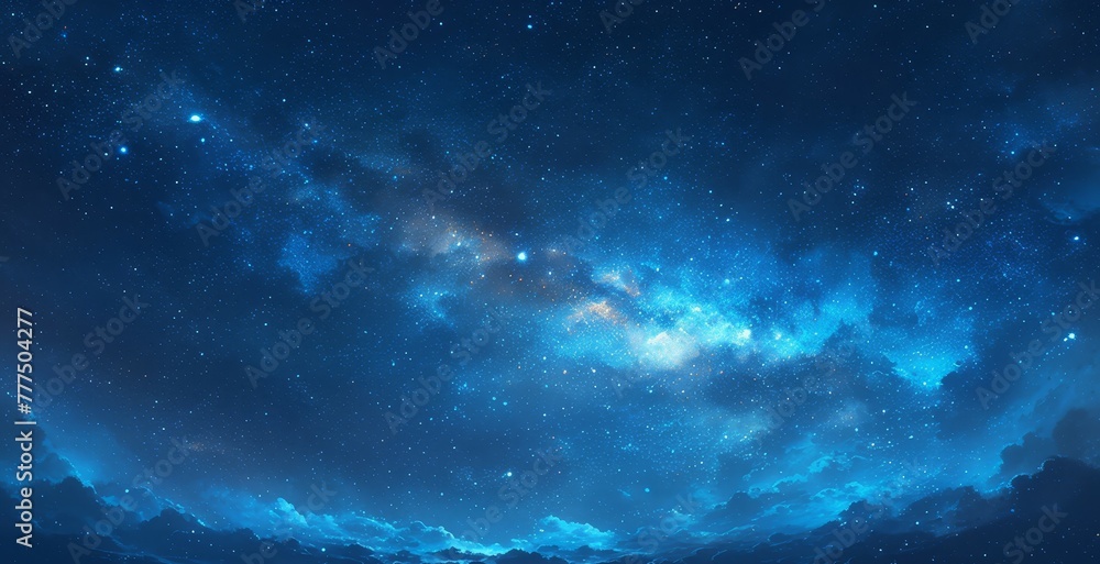A beautiful galaxy with stars and nebulae, background