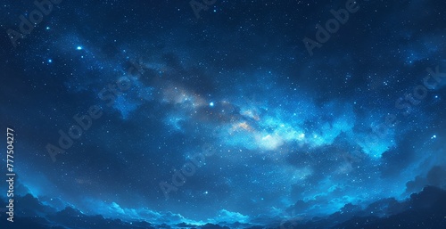A beautiful galaxy with stars and nebulae  background