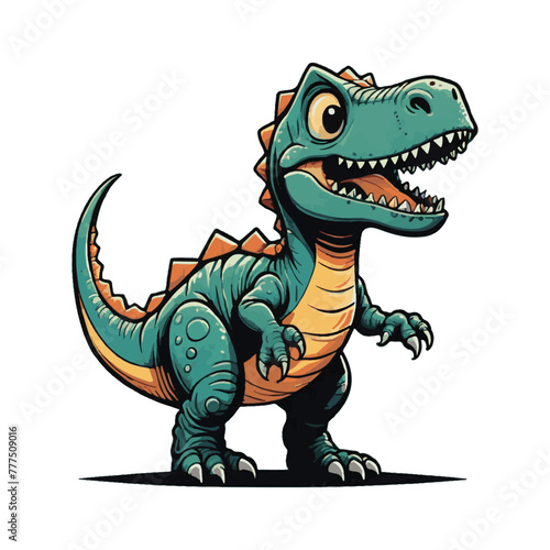 vector clipart a funny dino, isolated © Iqbal