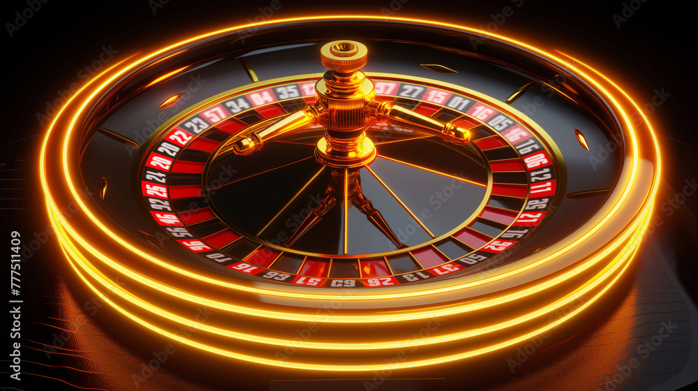 Luxury of the Casino roulette wheel isolation background, Illustration. Luxury of the Casino roulette wheel isolation background, Illustration.