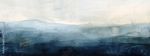 Abstract Interpretation of a Misty Mountain Landscape
