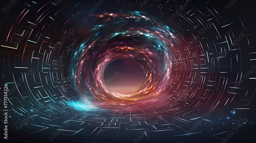 Obraz premium rotated binary code