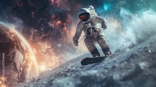 Cosmic Snowboarding Adventure
