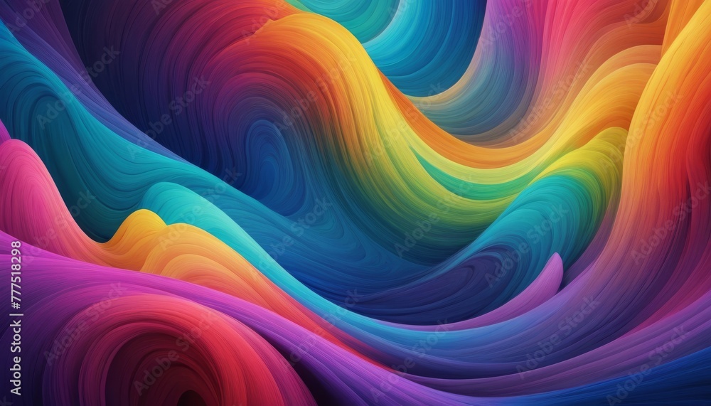 Abstract digital art displaying vibrant waves of color, blending seamlessly to create a dynamic and flowing visual texture.. AI Generation Abstract digital art displaying vibrant waves of color, blending seamlessly to create a dynamic and flowing visual texture.. AI Generation
