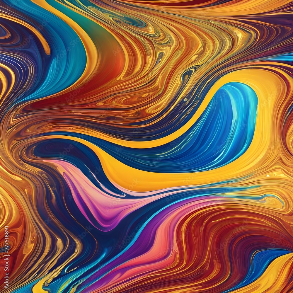 Golden Colorful Liquid Marble Texture Design Golden Colorful Liquid Marble Texture Design