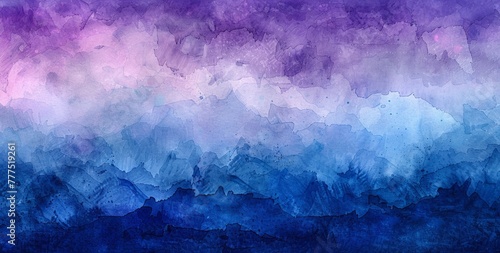Abstract Blue and Purple Watercolor Background with Textured background atmospheric landscapes with painterly brushwork and atmospheric color washes Generative AI