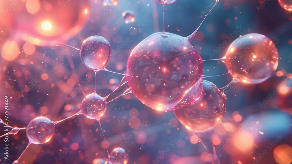 Artificial cells form a sci fi lattice shimmering with quantum connections Artificial cells form a sci fi lattice shimmering with quantum connections