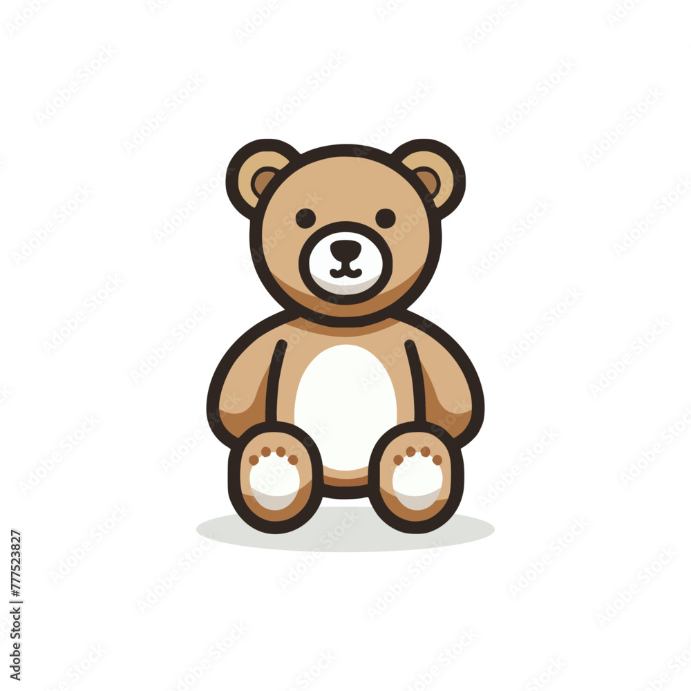 cute teddy bear doll sticker label vector illustration template design cute teddy bear doll sticker label vector illustration template design