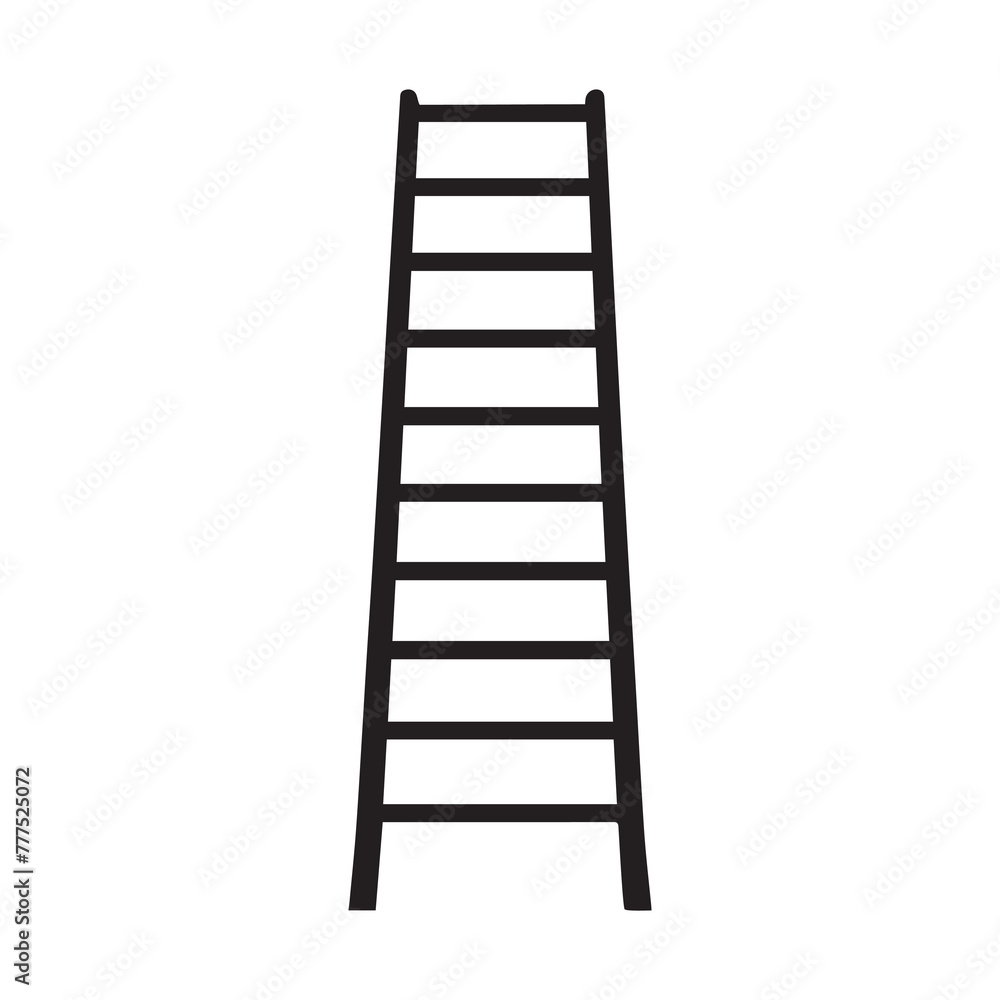 Ladder icon worker black vector background design. Ladder icon worker black vector background design.