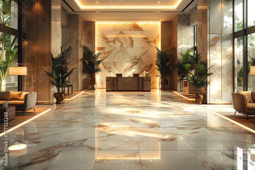 luxury hotel lobby interior
