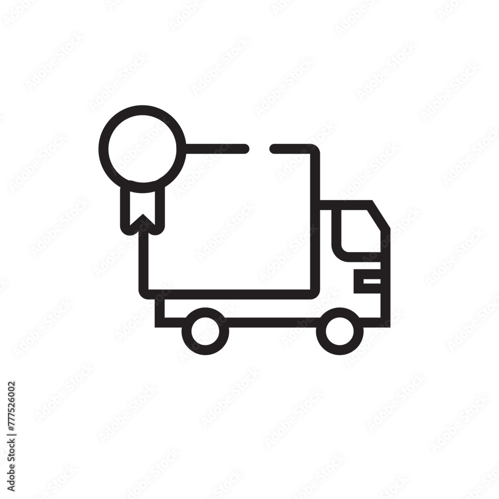 Delivery Logistics Truck Line Icon Delivery Logistics Truck Line Icon
