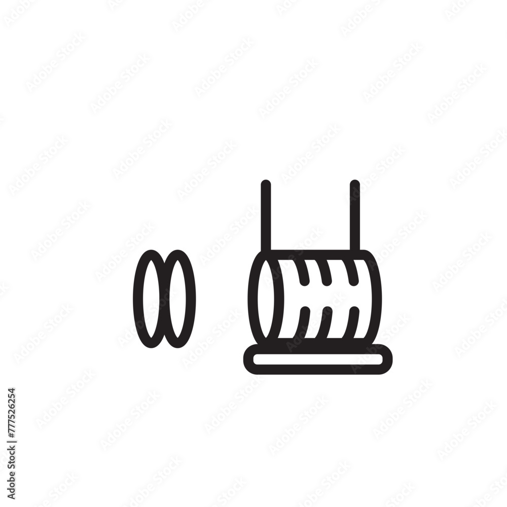 Factory Production Plant Line Icon Factory Production Plant Line Icon