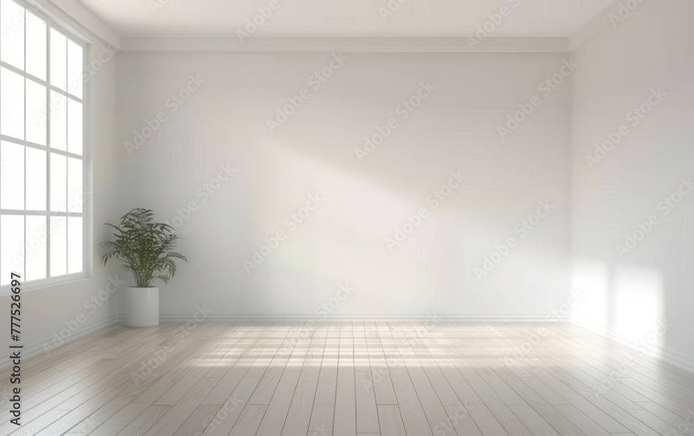 Soft light in a serene empty room Soft light in a serene empty room