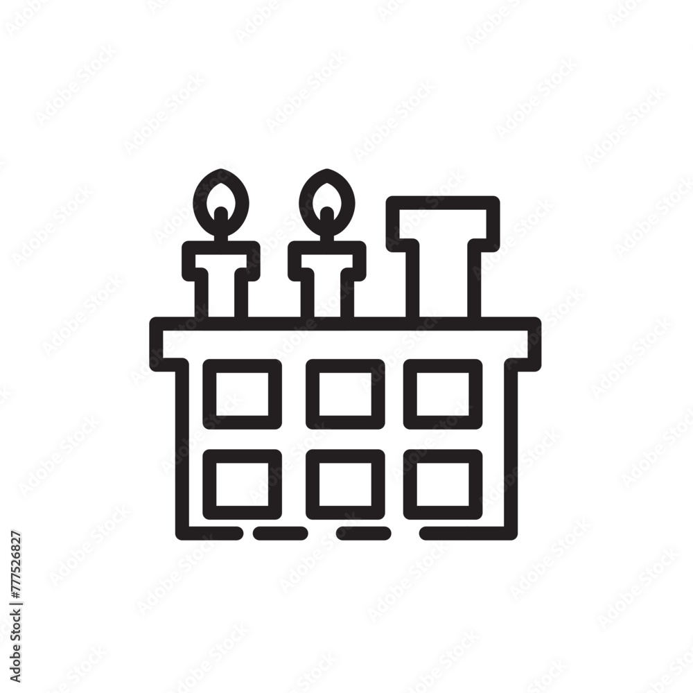 Energy Factory Industry Line Icon Energy Factory Industry Line Icon