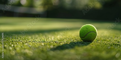 tennis ball on a tennis field matchpoint, wimbledon, tennis