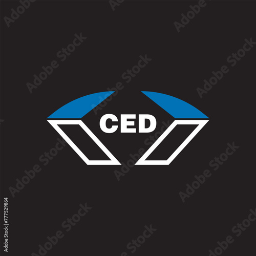 CED letter logo design on white background. CED logo. CED creative initials letter Monogram logo icon concept. CED letter design