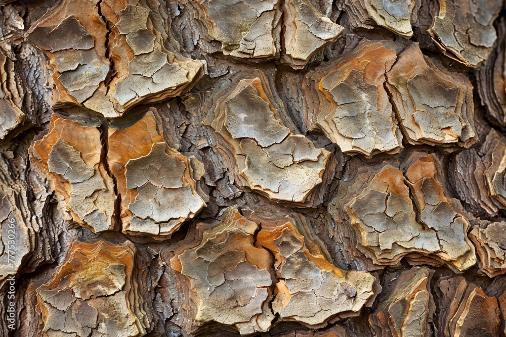 Majestic oak tree bark patterns narrate the legacy of the wild