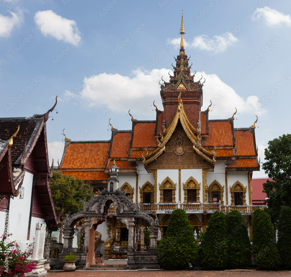 Wat Buppharam. Buddhist Temple. Northern Thailand. Chiang Mai.