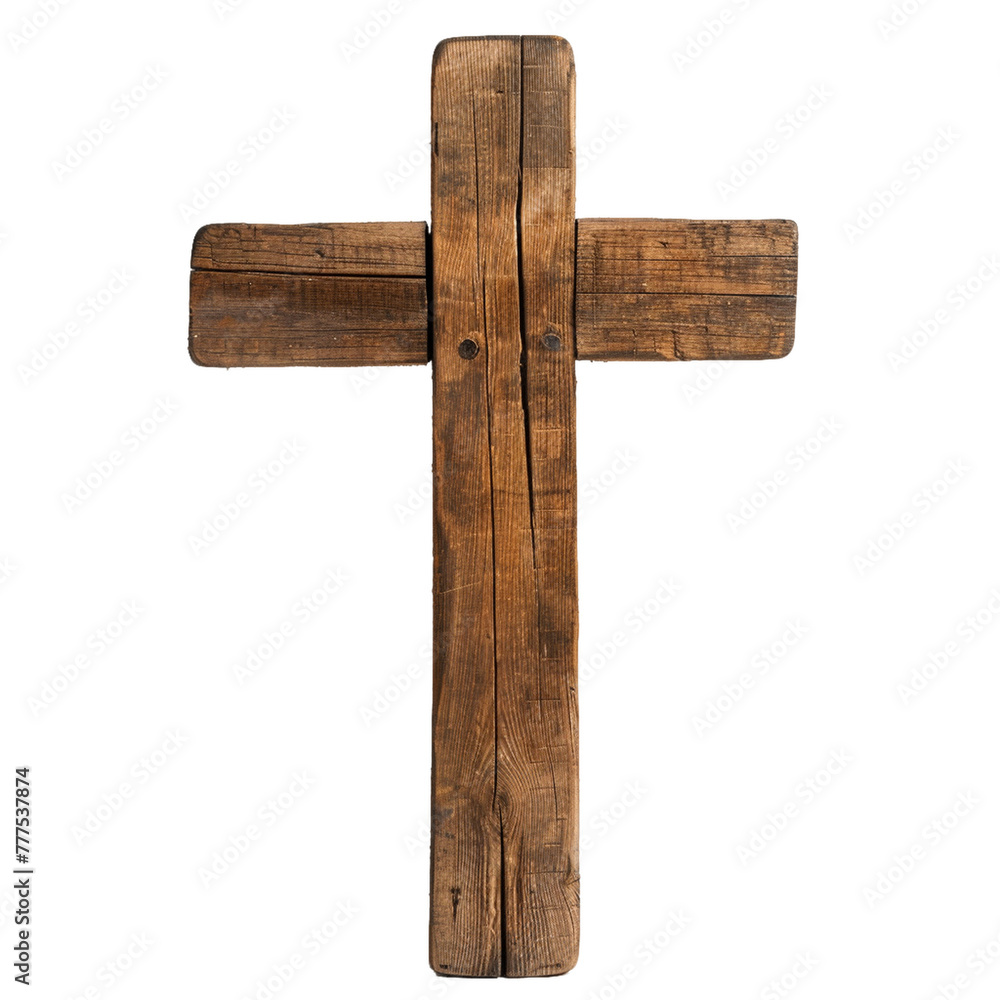 wooden cross isolated