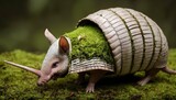 An-Armadillo-With-Its-Shell-Covered-In-Moss- 2