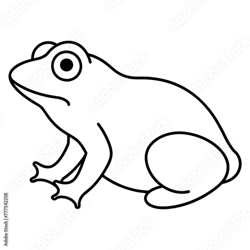 frog silhouette vector art illustration