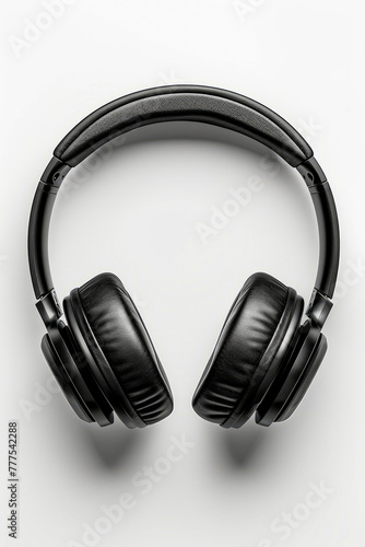 Pair of black headphones that cover the ears completely.