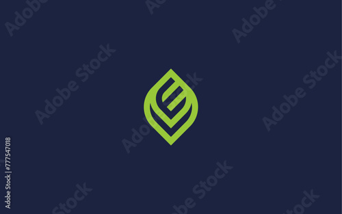 letter ev with leaves logo icon design vector design template inspiration